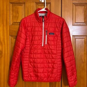 Patagonia Quarter Zip Red Puffer Jacket